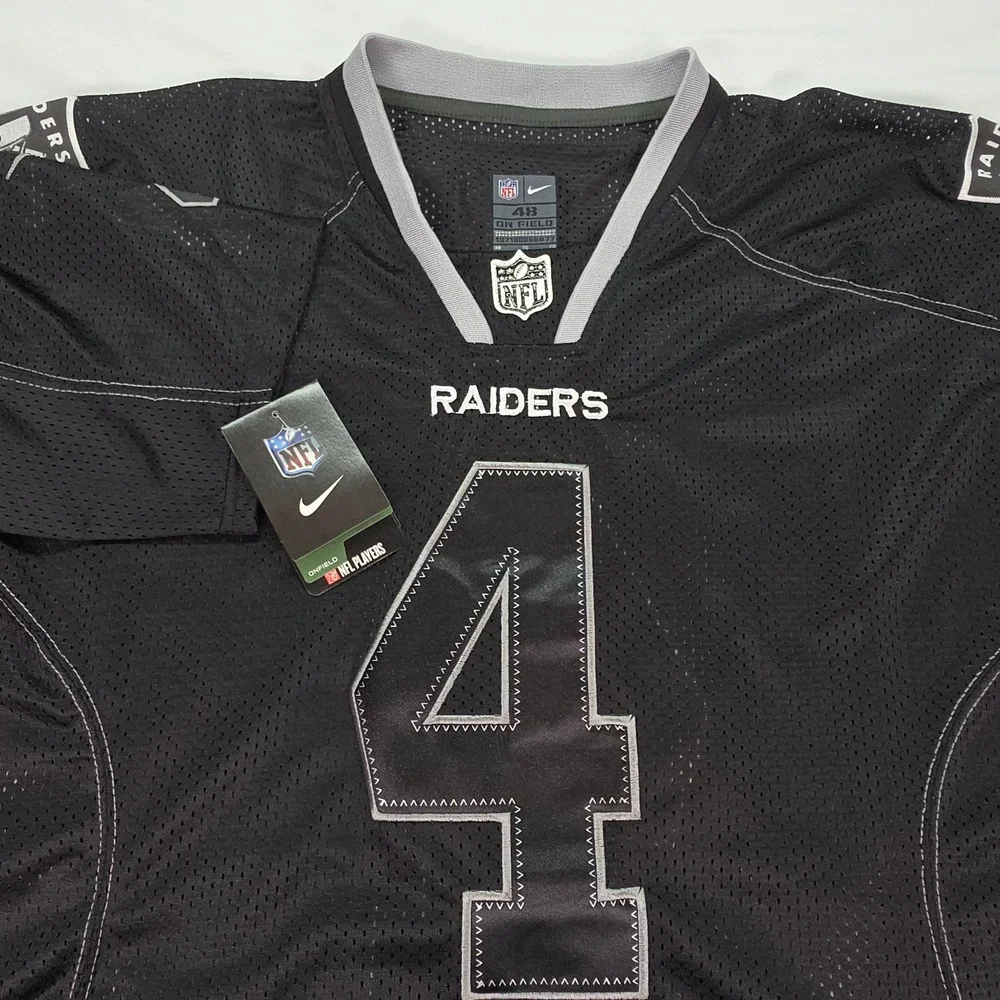 Nike Derek Carr Raiders NFL On Field Jersey Black Stitched Mens Size 48 New